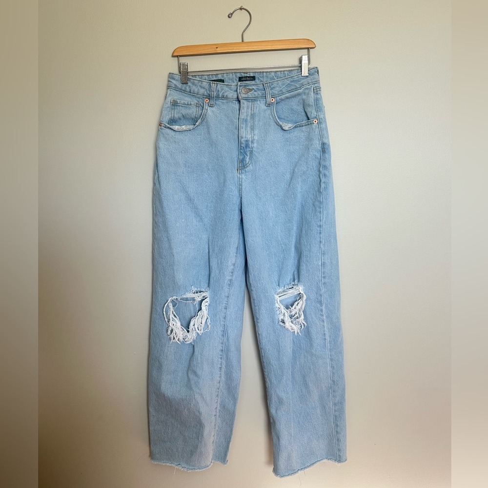 Women's Light Blue Distressed Jeans